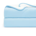 CHANDRAVATI Sherpa Blanket | Polyester Micromink Flannel for Single Bed | Soft, Cozy & Lightweight Solid Plain Bedding for Winter & AC Use (Sky Blue, Single, 200 TC) Kafalo