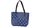 SHIVKARI Women's Ladies Traditional Ikkat Cotton 5 Pieces Combo Bag (Blue & White)