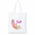 Adorvue Premium Reusable Inspirational Quote Art Tote Bag Stylish Eco-Friendly Cotton Handbags, Canvas Bags for College, Shopping, Office, Travel, Grocery Runs, Beach Day and Casual Outing Pack of 2