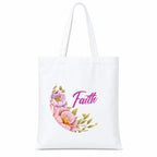 Adorvue Premium Reusable Inspirational Quote Art Tote Bag Stylish Eco-Friendly Cotton Handbags, Canvas Bags for College, Shopping, Office, Travel, Grocery Runs, Beach Day and Casual Outing Pack of 2