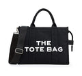 MAIRO LIFESTYLE Women Canvas The Tote Bag with Zipper Small Purse Crossbody Bag Top Handle Traveler Handbag (Black)