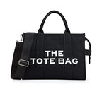 MAIRO LIFESTYLE Women Canvas The Tote Bag with Zipper Small Purse Crossbody Bag Top Handle Traveler Handbag (Black)