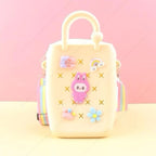 SHAKTISM Silicone Sling Beach Tote Bag with Holes, Adjustable Straps, Cyan, Charms Sling Bags (Cream)