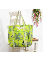 Cotton Tote Bag for Women & Men, Reusable Canvas Shoulder Bag, Lightweight Eco-Friendly Shopping Bag, Casual Handbag for Office, College, Travel, Grocery, Daily Use Carry Tote - (Light Green)