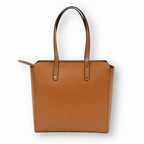 The Gusto Beyond Plus - Premium Vegan Leather Tote Bag for Women, Big Size, Tan | Stylish Handbag for women with Zip Closure | Fit for Office Bag, College, Travel Use | Handcrafted in India
