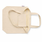 SPYKLEE Reusable Cotton Canvas Tote Bag with Zip Closure and Long Handles | Eco-Friendly Shopping Bag | Durable Washable Shoulder Tote for Office, Grocery, Travel & Daily Use - 14x16x4Inch (2Pcs)