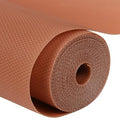 GripEasy Ethylene Vinyl Acetate Brown Food Grade Eva Multipurpose Solid Shelf Liner Mat Roll (60Cmx20M) for Kitchen Drawer, Cupboard, Dining, Almirah (Diamond Texture) Kafalo