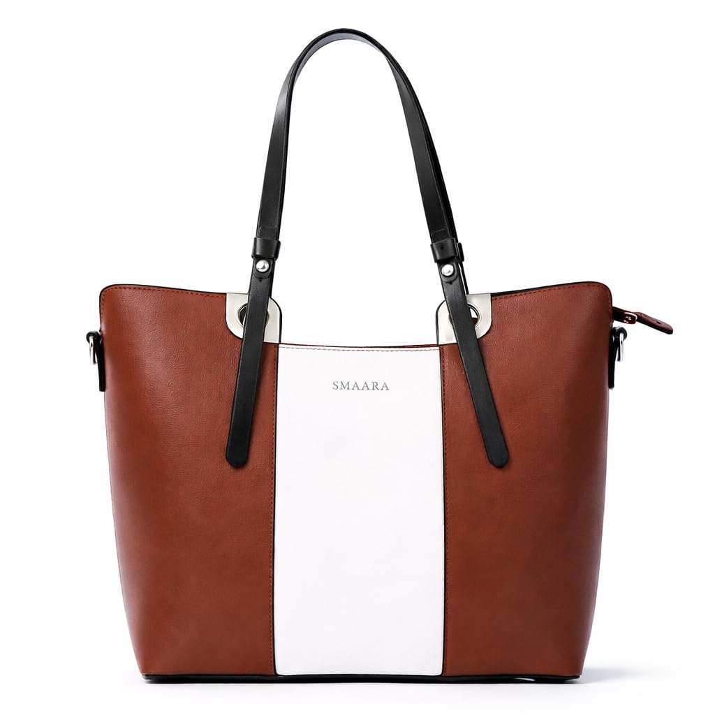 SMAARA Trielegance Stylish Tote Bag for Women, Coffee