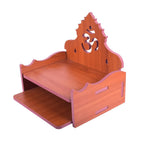Lakhaji Christian Wooden Wall Hanging Temple for Home and Shop,Office and Home showpiece Temple (Orange-1)