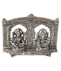 Prince Home Decor & Gifts White Metal Siver Plated Royal Laxmi Ganesh Mehrav Diya God Idol