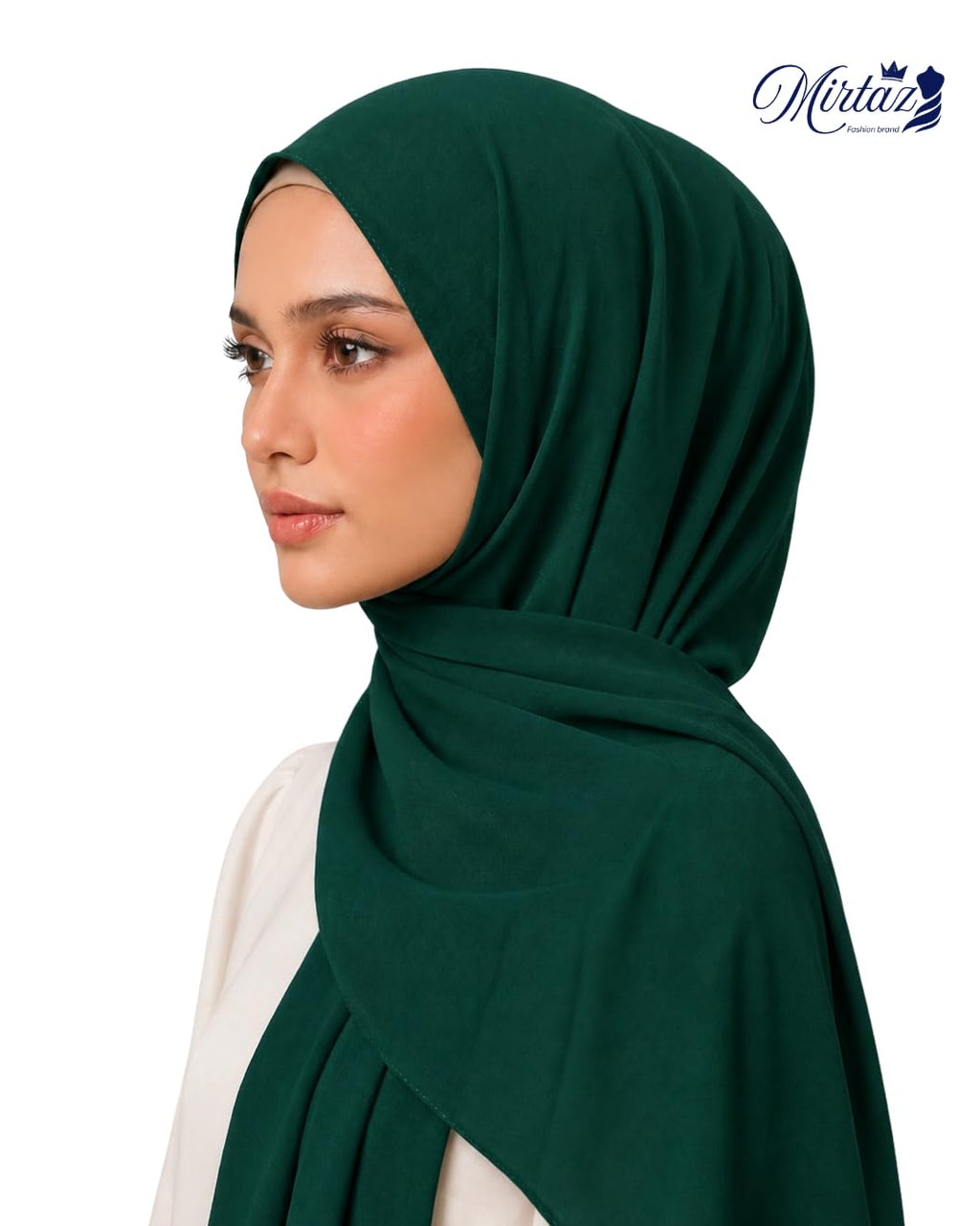 MIRTAZ Women's Chiffon Hijab Combo Pack of 6 | Soft Lightweight Plain Hijab Scarf | 180 x 70 cm