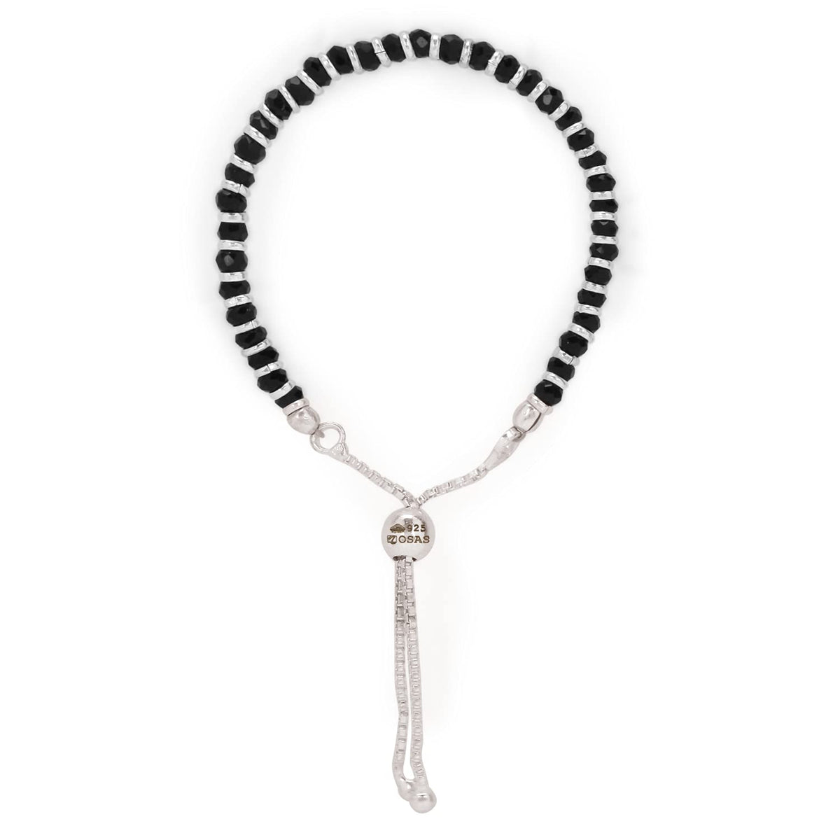 Osasbazaar Sterling Silver Nazariya Kadli Bracelet Adjustable for Boys, Girls, Children, Baby (Black) - 90%-92.5% Purity Cerified