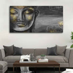 VIBECRAFTS Canvas Paintings for Living Room Drawing Room Bodhisattva Buddha Canvas Wall Painting Fitted With Wooden Frame For Home | Office | Living Room | Gift (PTVCH_2468)