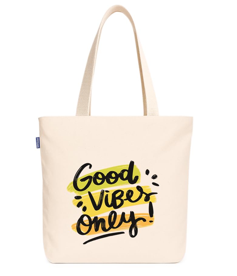 Econest Premium Canvas Tote Bags for Women with zip closer | unique tote bag for Girls, 100% Organic Cotton Tote bag | beach | gift | office, school & Daily Usable strong handbag (GV 78)