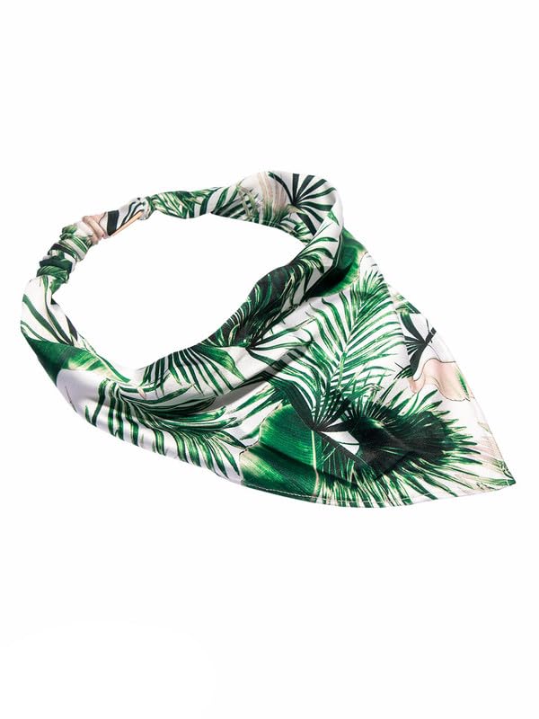 Hair Drama Co. Tropical Printed Women Elastic Scrunchies Hair Bands Retro Hair Ties Scarf Rubber Band Hair Accessories for Women & Girls