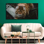 VIBECRAFTS Canvas Paintings for Living Room Drawing Room Cat Walking In Dark Forest Premium Wall Painting Fitted With Wooden Frame For Home | Office | Gift |(PTVCH_2308)