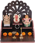 FIRKIRI Fully Handmade Beautiful Wooden Home and Office Temple/Pooja Mandir (Multi., 28 X 26.5 X 28 Cm) (1)