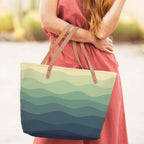 The Purple Tree Oversized Tote Bag for Women - Wave Ripples Tote Bags for College & Daily Use, Travel or Gifts - Large Capacity Handbag