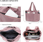 Voroly Tote Bag Women Casual Handbag Shoulder Bag Purses with Zipper and Pockets for Work School Gym Travel Shopping (PINK)