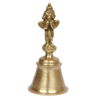 Artvarko Brass Vishnu Vehicle Garuda Hand Held Bell Ghanti for Gods Puja Pooja Gift Spiritual Gifts 6 Inch