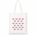 Adorvue Premium Reusable Cute Bows Printed Tote Bag Stylish Eco-Friendly Cotton Handbags, Canvas Bags for College, Shopping, Office, Travel, Grocery Runs, Beach Day and Casual Outing Pack of 2