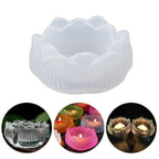 PEACORA Flower Lotus New Tea Light Candle Holder Mould Silicone, 1 Pc Tealight Candles Holders Silicone Molds for Resin, Lotus Flower Candlestick Epoxy Casting Molds for DIY Crafts Jewelry Box