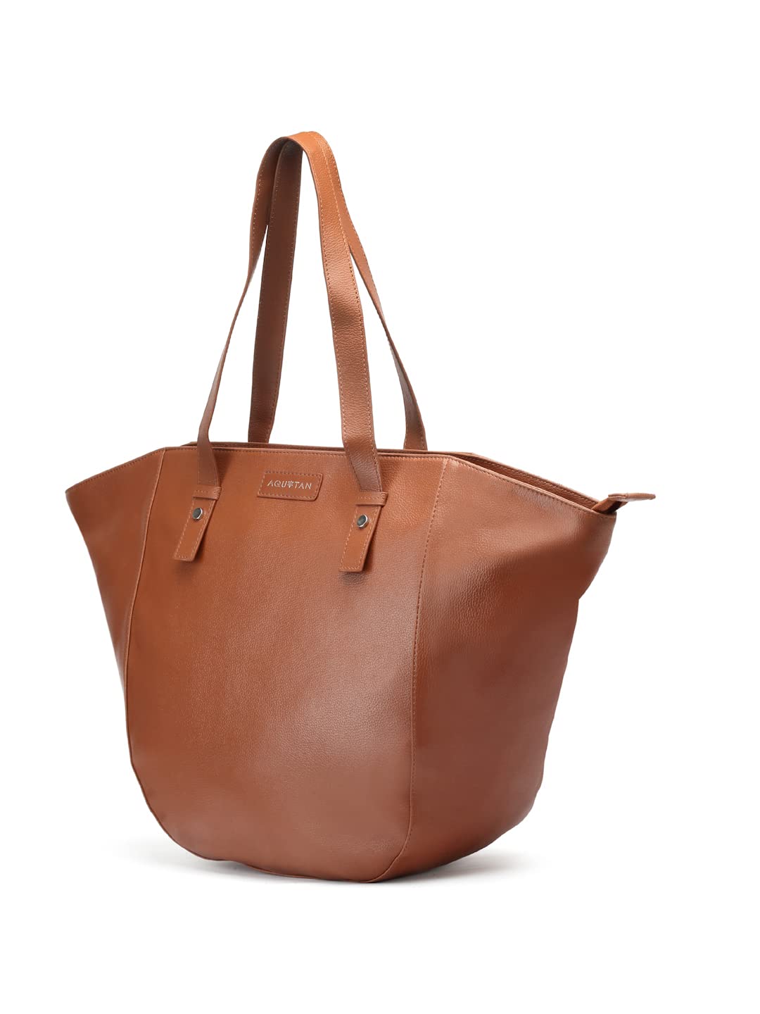 Aquatan Women’s Tan Printed Canvas Tote Bag – Stylish Handbag for Daily Use, Office, College, and Travel | Lightweight, Durable, and Spacious Everyday Bag