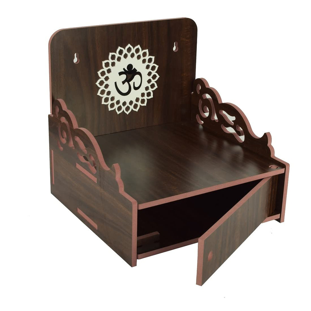 Lakhaji Wooden Wall Hanging Temple For Home/Shop/Office,43 cm,29 Cm