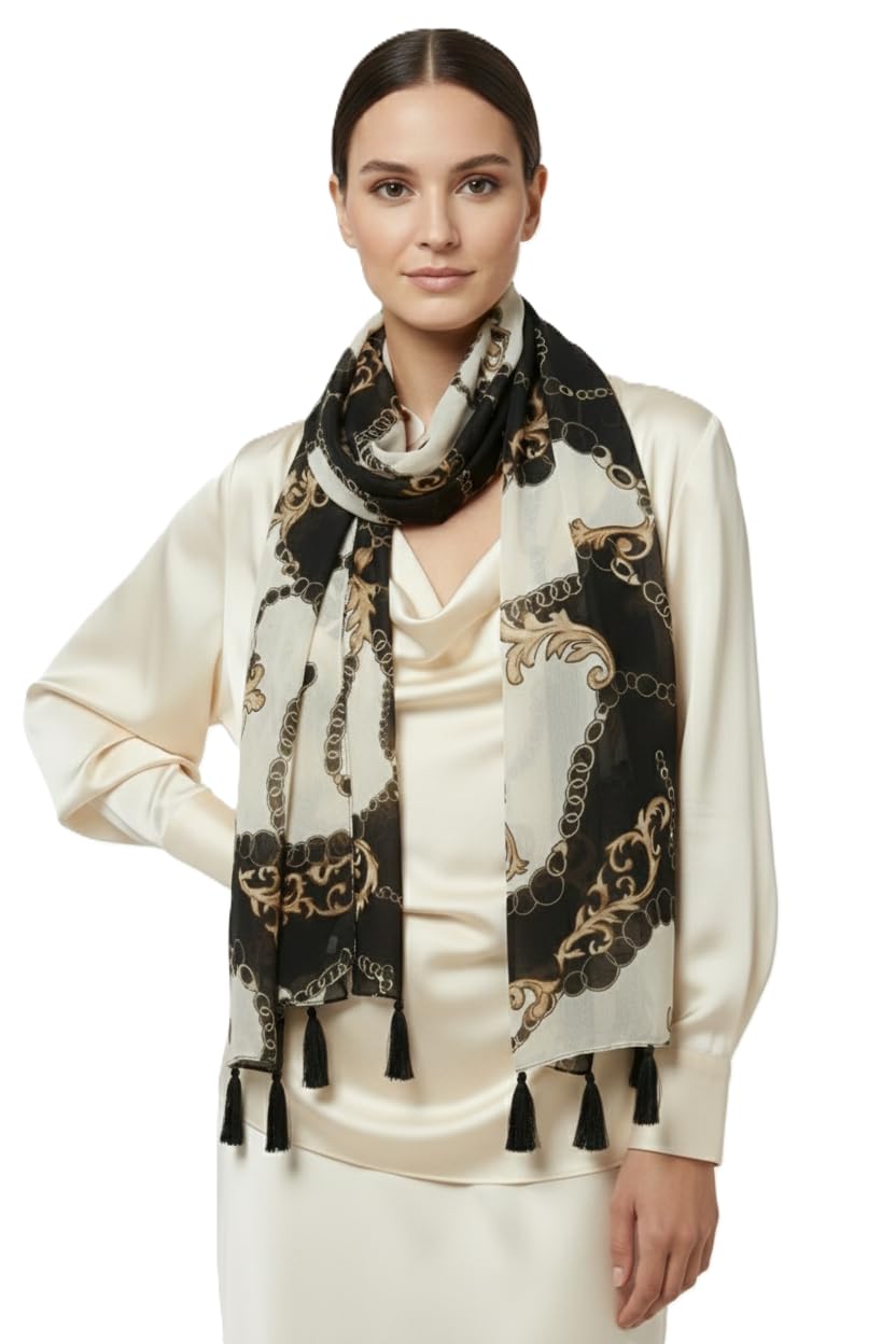 SAHIL SCARF Women Lightweight Scarf | 180 x 55 cm | Soft, Comfortable & Breathable | All Season Scarf