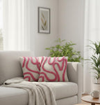 Furnistitchs Premium Decorative Throw Cushion Pillow Cover Boho Home Decor - Living Room Bedroom Couch Sofa Cushion Covers 16 inch x 16 inch (1, Pink Zigzag)