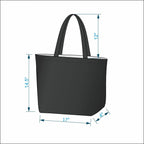 Delhi Printing Co.Glitter black tote bag |Strong Cotton Bag for Shopping | Canvas Tote Bag for Women & Girls | Stylish Cotton Handbags