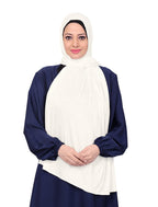 Markaz Hijab Women's Polyester Fabric Solid Pattern Suitable For Daily, Casual, Office wearJersey Hijab stoles for women Free size, Off White