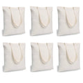 Lify Cotton Canvas Tote Bags Bulk Shopping Bag for Crafts, DIY Reusable Grocery Bag, Durable and Eco-Friendly Storage Bag For Daily Use, 14 X 16 Inch – 6 Piece Pack (Off-White/Natural- 6 Piece)