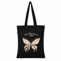 DANIOO Butterfly Printed Canvas Tote Bag for Women with Zipper & Inner Pocket | College Tote Bag for Girls, Office & Daily Use | Large Reusable Cotton Shoulder Bag