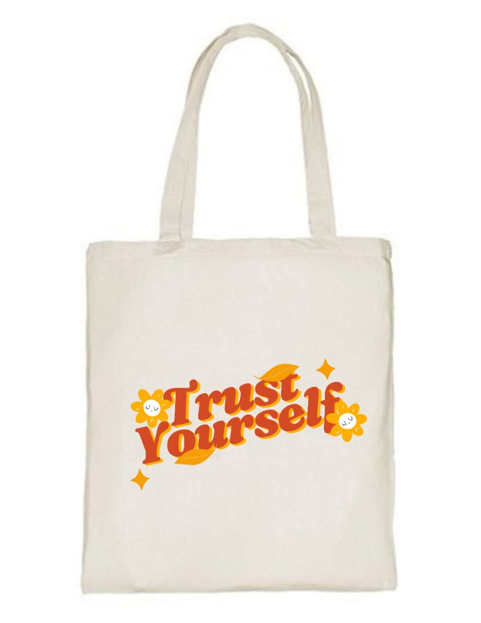 Delhi Printing Co. Trust yourself tote bag|Strong Cotton Bag for Shopping | Canvas Tote Bag for Women & Girls | Stylish Cotton Handbags (DCTBH-109)