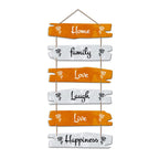 Artvibes Home Family Love Laugh Wooden Wall Hanger for Home Decor | Quotes Decor Item | Wall Accents | Gift Items | Wall Illustrations | Modern Artworks Hangings | Mdf Wall Decoration (WH_3234N)