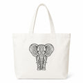 Adorvue Elephant DIY Art Tote Bag for Kids & Adults – Reusable Canvas Cotton Tote Bag for DIY Painting & Creative Activities, Stylish Eco-Friendly Bag for Shopping, Travel & College Pack of 1