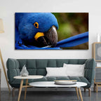 VIBECRAFTS Canvas Paintings for Living Room Drawing Room Blue Mascaw Parrot Premium Wall Painting Fitted with Wooden Frame for Home | Office | Gift (PTVCH_2313)