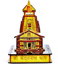 DARIDRA BHANJAN Kedarnath Temple in Wood 3D Big Size (Brown, 15 cm x 10 x 16 cm Best Wooden Quality)