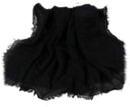 IBA ISBA COLLECTIONS Women's Crinkle Cotton Scarf, Stoles, Hijab (80 x 190 Cms) (Black)