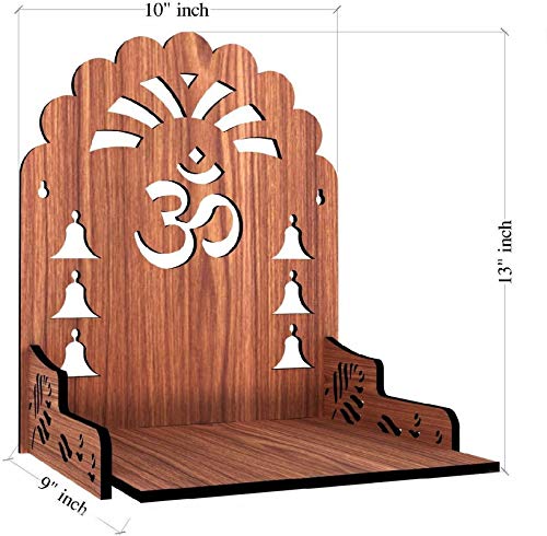 Mahganya Handmade Beautiful Small Wooden Home Office Temple/Pooja Mandir