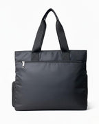 Bag-Age HB08L Large Tote Bag for Girls & Women, Handbag with Multiple Compartments, Water Resistant Shoulder Bag with Zipper & Umbrella Side Pocket for Work, Travel & Daily Use (Black)