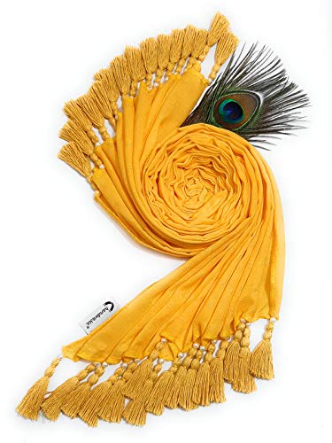 Chandwasia scarves, Viscose Fabric stole & Shawl || Scarf Stoles for Girls/Ladies/Women/Men for Summer & Winters(Yellow)