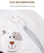 Trajectory® Travel Neck Pillow with Sleeping Eye Mask Combo for Travelling and Sleeping in Airplane Flight, Cab, Car, Train, Bus for Men and Women Grey(As seen on Shark Tank)