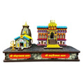 Beautiful Badrinath Kedarnath Temple 3D Badri Kedar Mandir Coloured Model for Home, Decor, Gifting, Retirement, Anniversary, Made Up of Pine MDF (5.5 inch x 3.5inch x 5 inch)