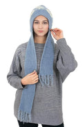 KmCho LightGray Woolen Muffler for Women - Soft Warm Winter Scarf - Stylish & Cozy - (Pack of 1)