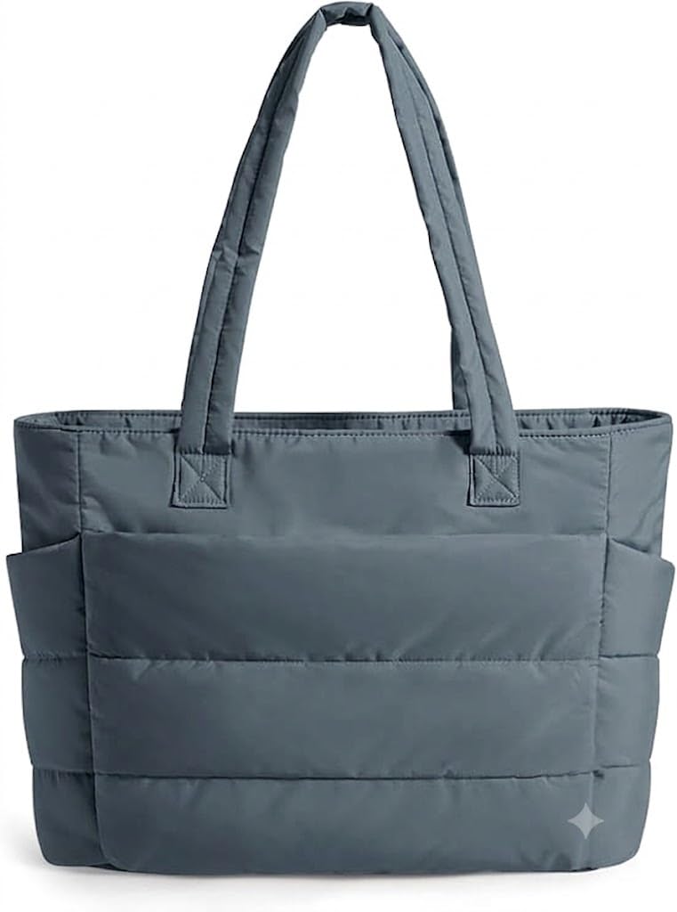 ProArch Puffer Tote Bag for Women | Waterproof Shoulder Handbag with Laptop Compartment | Quilted Puffy Office Tote | Travel, College & Work Carry Bag