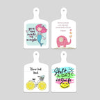 Artvibes Start The Day With Smile Decorative Wall Hanging Ornaments | Quotes Decor Item | Wall Accent | Office Decor | Inspirational Quotes Wall Art | Mdf Wall Decoration(WH_5601NN), Set of 4