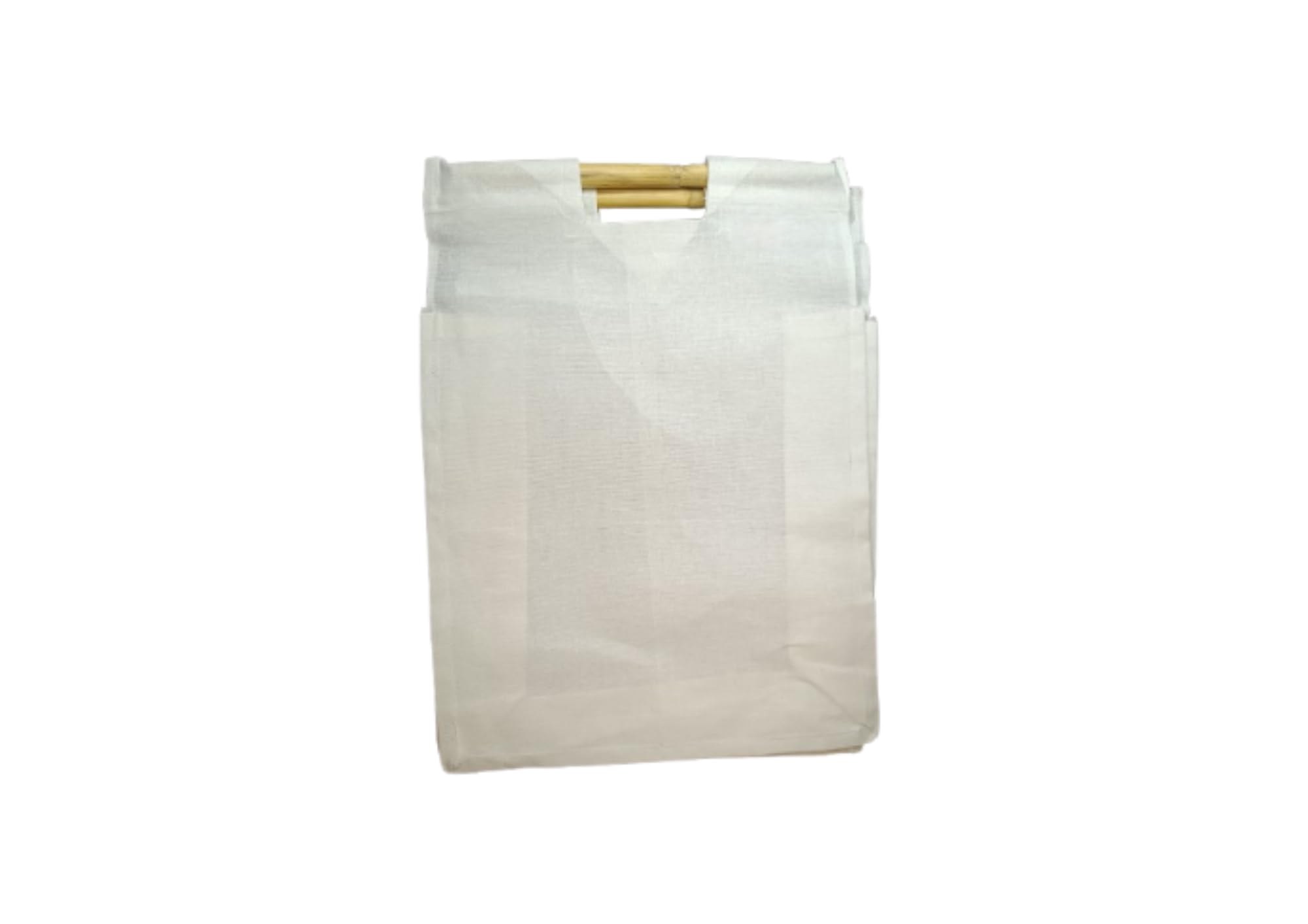 BambooStick Cotton Tote Bag | Reusable Shopping Cloth Bag for Grocery | Lightweight & Stylish | Stiff Cotton 125 GSM | Eco-Friendly & Spacious | Ideal for Shopping (Pack of 2, 16 x 19 +5. 5)
