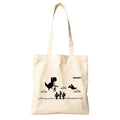 The Purple Tree Cool T-Rex Dino Cotton Tote Bags for Women (Pack of 1) - Eco Friendly & Reusable Shopping & College Bag